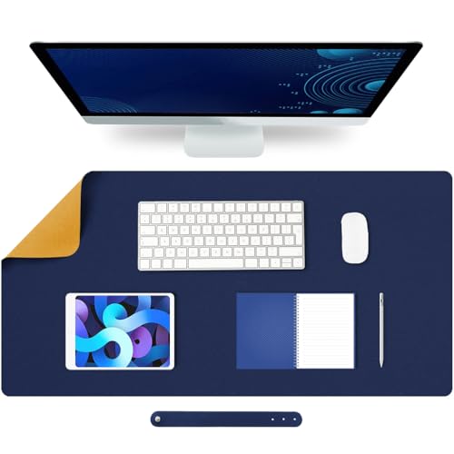 ZORBES® Desk mat, Desk Top Mouse Mat 100x50cm, Double-Sided PU Leather Pad, Fashion Office Desk Pad Waterproof & Non-Slip Office Writing Surface Protector for Laptop, Keyboard, and Mouse ZORBES® Desk mat, Desk Top Mouse Mat 100x50cm, Double-Sided PU Leather Pad, Fashion Office Desk Pad Waterproof & Non-Slip Office Writing Surface Protector for Laptop, Keyboard, and Mouse